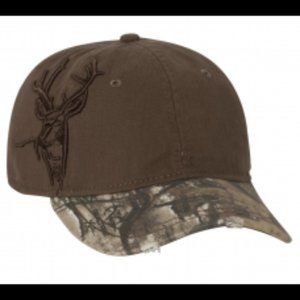 BROWN / REAL TREE 3D BUCK CAP